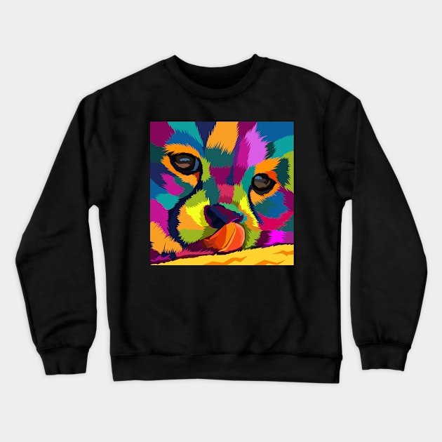 Cat abstract shapes | Cute Kitty Cat | Magical | Gift idea T-Shirt Crewneck Sweatshirt by MerchMadness